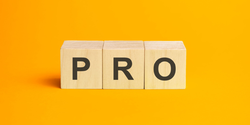 PRO on wooden cubes illustrates the PRO services by Business Consulting & CFO Services.